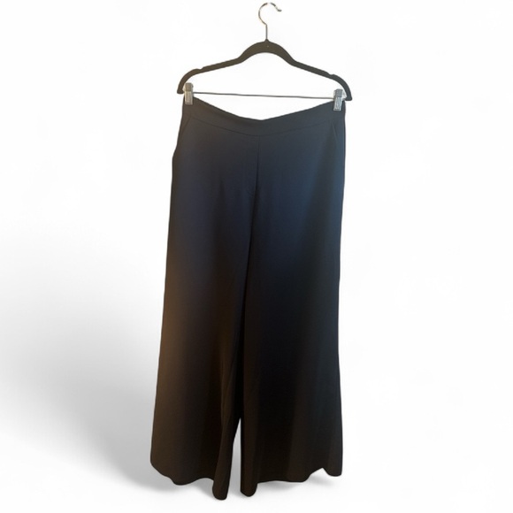 Zenana Outfitters Pants - Zenana Wide Leg Pants Size XL Black High Rise Pockets Elastic Waistband At Back